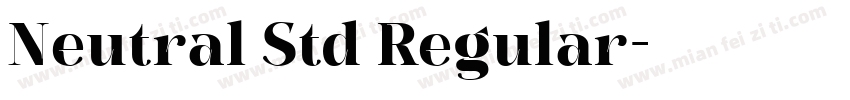 Neutral Std Regular字体转换